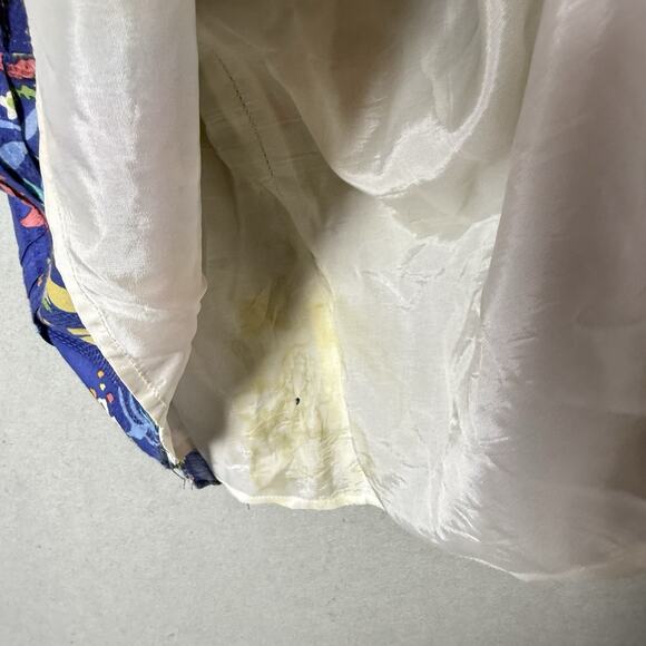 Shoshanna Dress Floral Blue Strapless Lined Cotton Silk Blend Mini Dress Women 2 - Picture 12 of 12